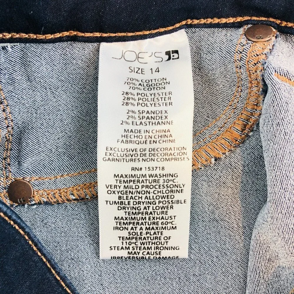 NWT Joe's Jeans Charlie High Rise Icon Ankle Skinny Size 14